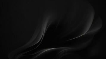 nero astratto ondulato sfondo, 3d rendering, 3d illustrazione ai generato foto
