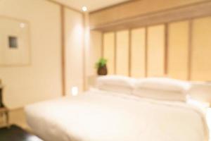 sfocatura astratta interni della camera da letto resort hotel di lusso per lo sfondo foto