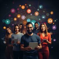 sociale media - influencer e digitale marketing foto