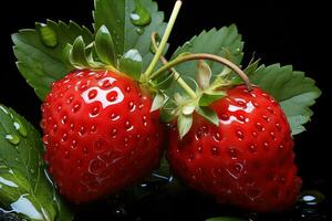 bellissimo fragola produzione a partire dal il giardino creare ai foto