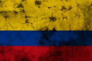 Colombia bandiera con nero macchie foto