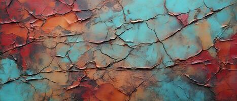 struttura di Cracked dipingere. secco olio dipingere colore. creato con ai utensili foto
