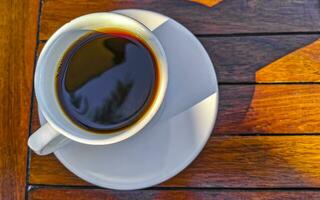 tazza di Americano nero caffè nel ristorante Messico. foto