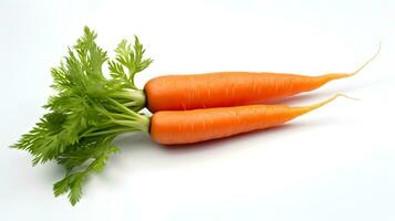 foto di carota isolato su bianca sfondo. generativo ai