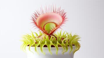 foto di bellissimo Venere flytrap fiore isolato su bianca sfondo. generativo ai