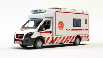 visualizzazione un' 3d miniatura ambulanza. generativo ai foto