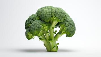 foto di broccoli isolato su bianca sfondo. generativo ai