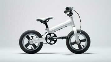 visualizzazione un' 3d miniatura pieghevole bicicletta. generativo ai foto