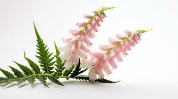 foto di bellissimo digitale fiore isolato su bianca sfondo. generativo ai