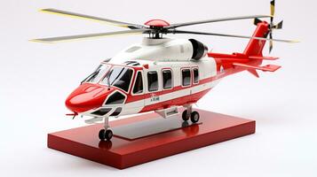 visualizzazione un' 3d miniatura agustawestland aw139. generativo ai foto