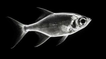 natura fotografia di foto di raggi X tetra pesce. generativo ai