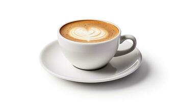 foto di un' tazza di caffè isolato su bianca sfondo