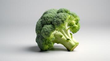 foto di broccoli isolato su bianca sfondo. generativo ai