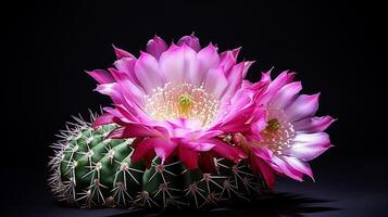 foto di bellissimo cactus fiore isolato su bianca sfondo. generativo ai