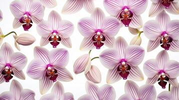orchidea fiore fantasia sfondo. fiore struttura sfondo. generativo ai foto