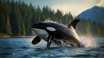 natura fotografia di foto di uccisore balena. generativo ai