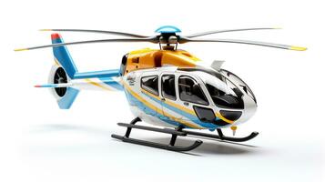 visualizzazione un' 3d miniatura eurocottero ec130. generativo ai foto