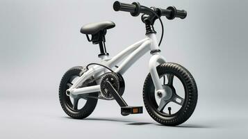 visualizzazione un' 3d miniatura pieghevole bicicletta. generativo ai foto