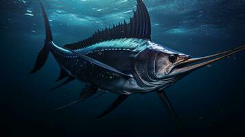 natura fotografia di foto di pesce spada. generativo ai