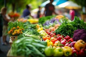 vivace scene a partire dal un' tradizionale agricoltori mercato foto