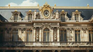 foto di il camera con il interno design di il palazzo di versaglia, Francia. generativo ai