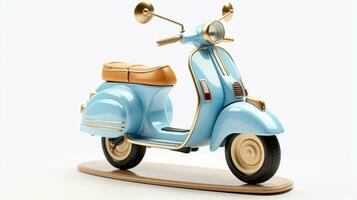 visualizzazione un' 3d miniatura vespa. generativo ai foto