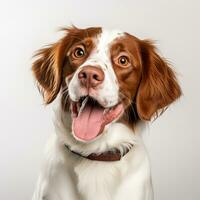astratto cane cucciolo acquerello arte ritratto colorato bianca sfondo ai generativo foto