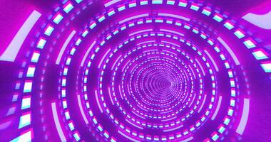 astratto futuristico viola hi-tech tunnel a partire dal energia cerchi e Magia Linee sfondo foto