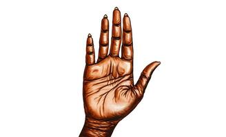 colorato acquerello arte di umano mano palma Stampa. concetto di diverso le persone, Multi etnico e culturale diversità. ai generativo foto