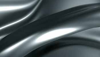 astratto argento pendenza sfondo. flusso cromo liquido metallo onde. generativo ai foto