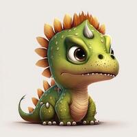 adorabile cartone animato dinosauro illustrazione foto