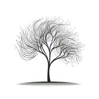 minimalista continuo linea arte disegno di un astratto albero foto