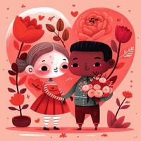 dolce san valentino giorno illustrazione di rachel Davis foto