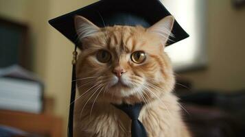 felino accademia il educato gatto professoressa intestazione via per classe con un' libro foto