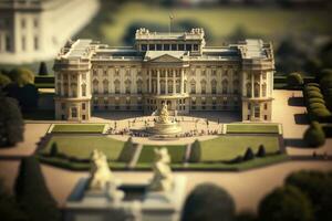 miniatura Buckingham palazzo nel Inghilterra con alto dettaglio foto