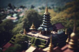 miniatura Visualizza di doi suthep tempio nel Tailandia foto