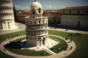 miniatura pendente Torre di pisa nel Italia foto