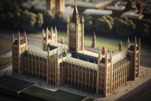 miniatura Visualizza di il palazzo di Westminster nel Inghilterra foto