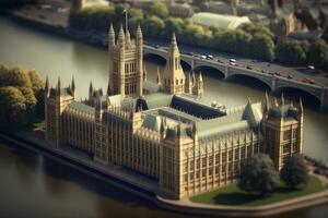 miniatura Visualizza di il palazzo di Westminster nel Inghilterra foto