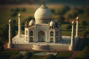 miniatura taj Mahal nel India con alto dettaglio foto