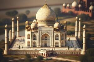 miniatura taj Mahal nel India con alto dettaglio foto