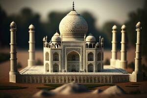 miniatura taj Mahal nel India con alto dettaglio foto