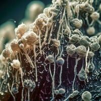 microscopico Visualizza di candida auris fungo foto