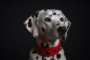 romantico dalmata con a forma di cuore il petto per san valentino giorno foto