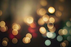 festivo bokeh luci su sfocato Natale sfondo foto