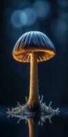 ultraterreno vibrazioni di minimalista macro funghi fotografia foto