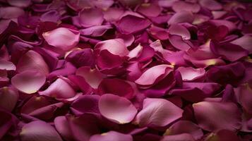 romantico rosa rosa petali sfondo per san valentino giorno foto