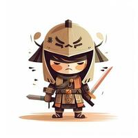 minimalista samurai bambino personaggio illustrazione foto