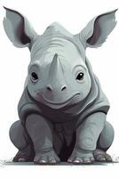 dolce bambino rinoceronte illustrazione foto