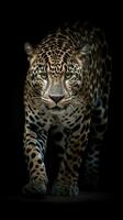 maestoso giaguaro nel grungeon stile su buio sfondo ai generato foto